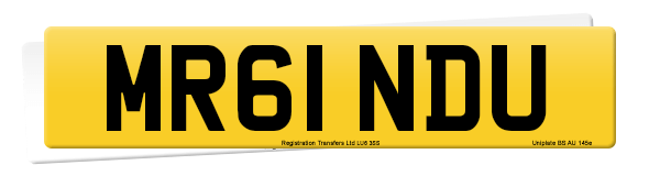 Registration number MR61 NDU